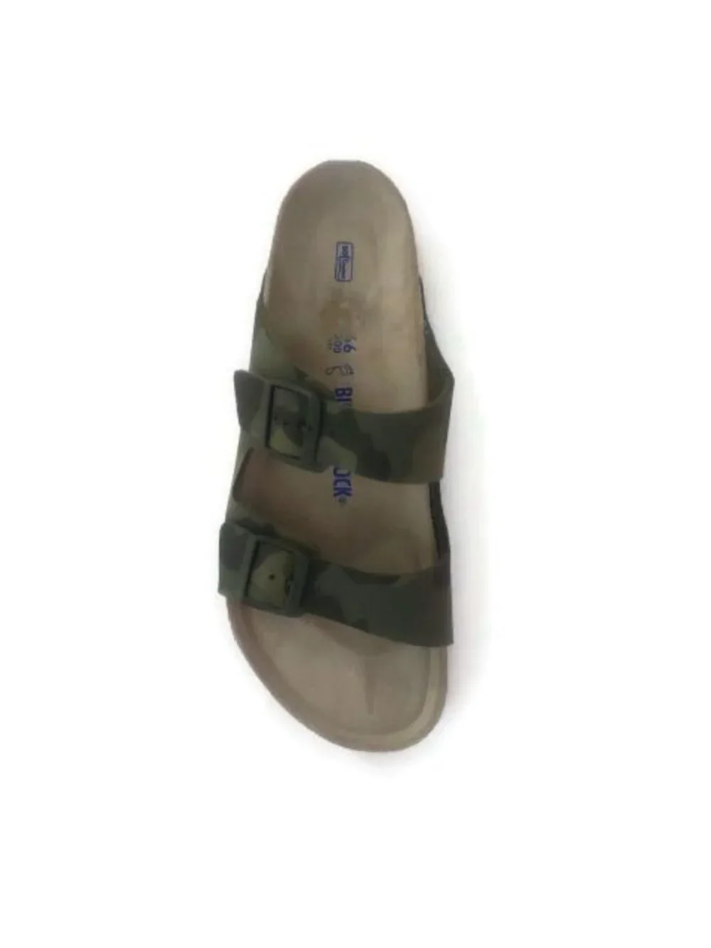 Birkenstock Mens Size 13 Arizona Birko-Flor Sandals Desert Soil Camouflage Green - Picture 3 of 9